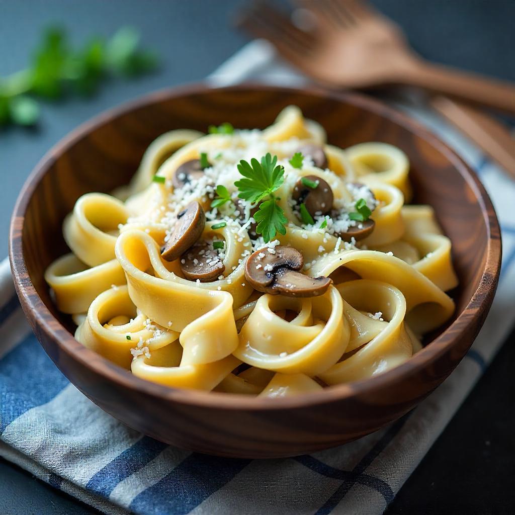 Creamy Garlic Mushroom Pasta