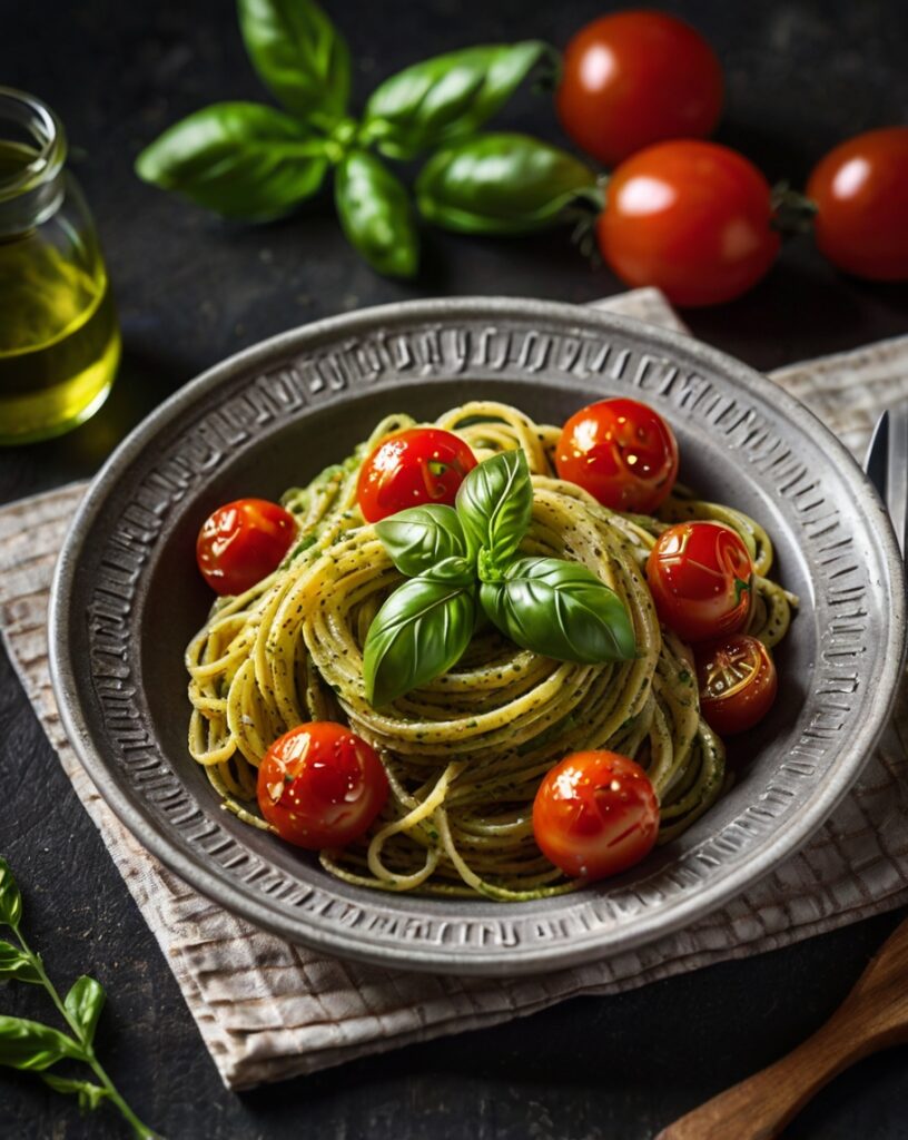 Thumbnail of Pesto Pasta with Cherry Tomatoes