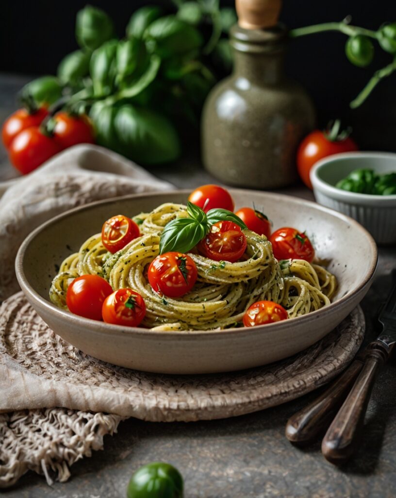 Thumbnail of Pesto Pasta with Cherry Tomatoes