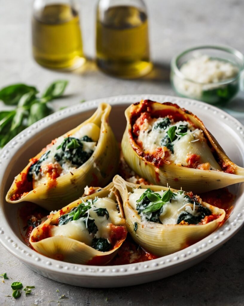 Spinach and Ricotta Stuffed Shells