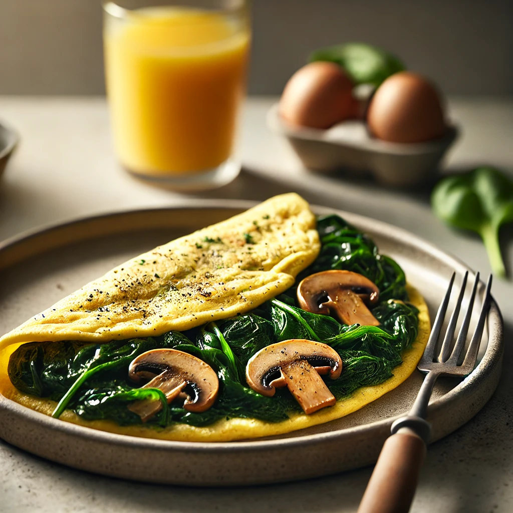 Thumbnail of Spinach Mushroom Omelet