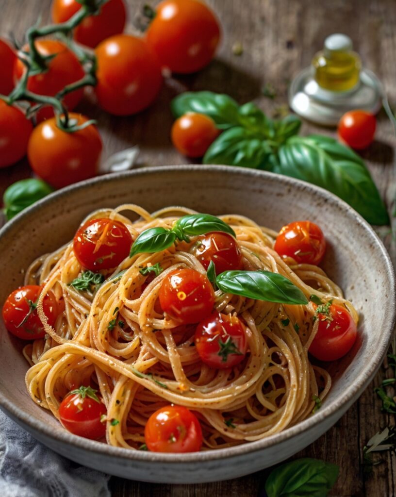 Thumbnail of Vegan Tomato Basil Pasta