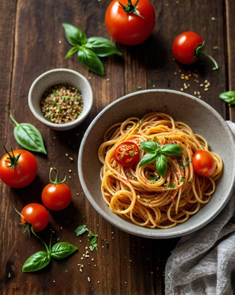 Thumbnail of Vegan Tomato Basil Pasta