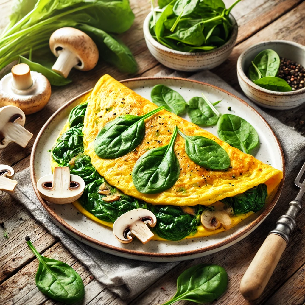 Thumbnail of Spinach Mushroom Omelet