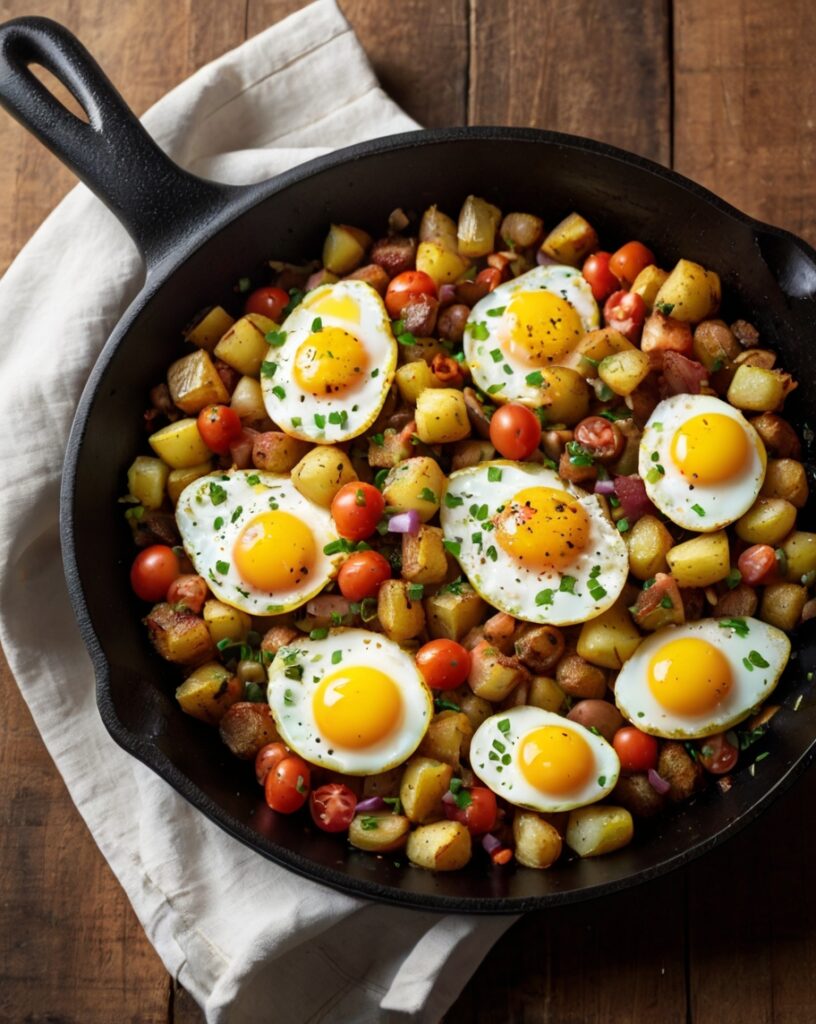 Thumbnail of Egg & Potato Skillet Hash with Tomato and Onion