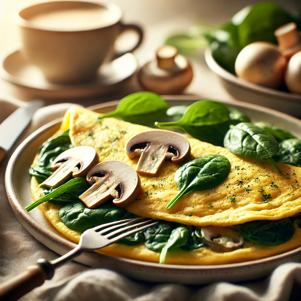 Spinach Mushroom Omelet