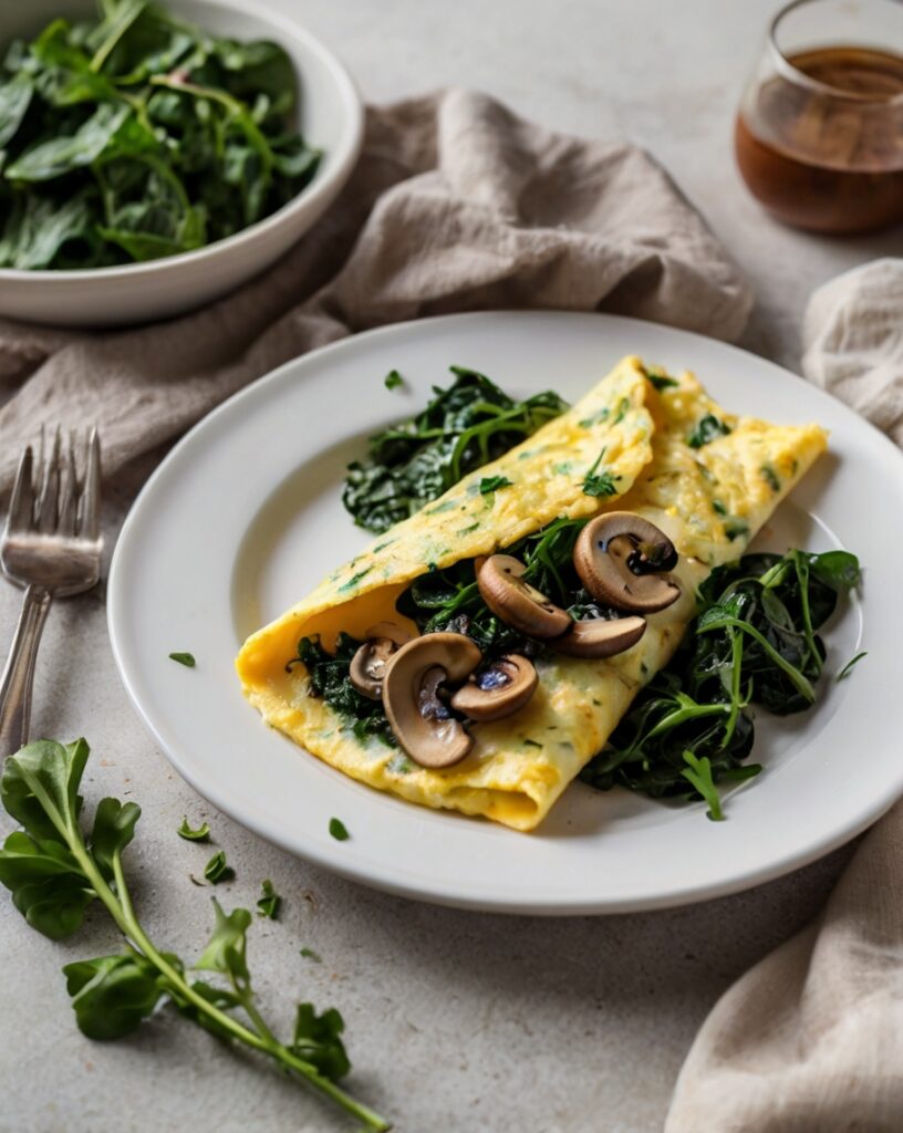 Egg White Omelette with Spinach