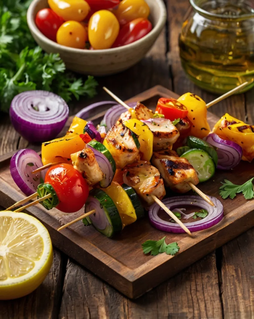 Chicken and Vegetable Skewers