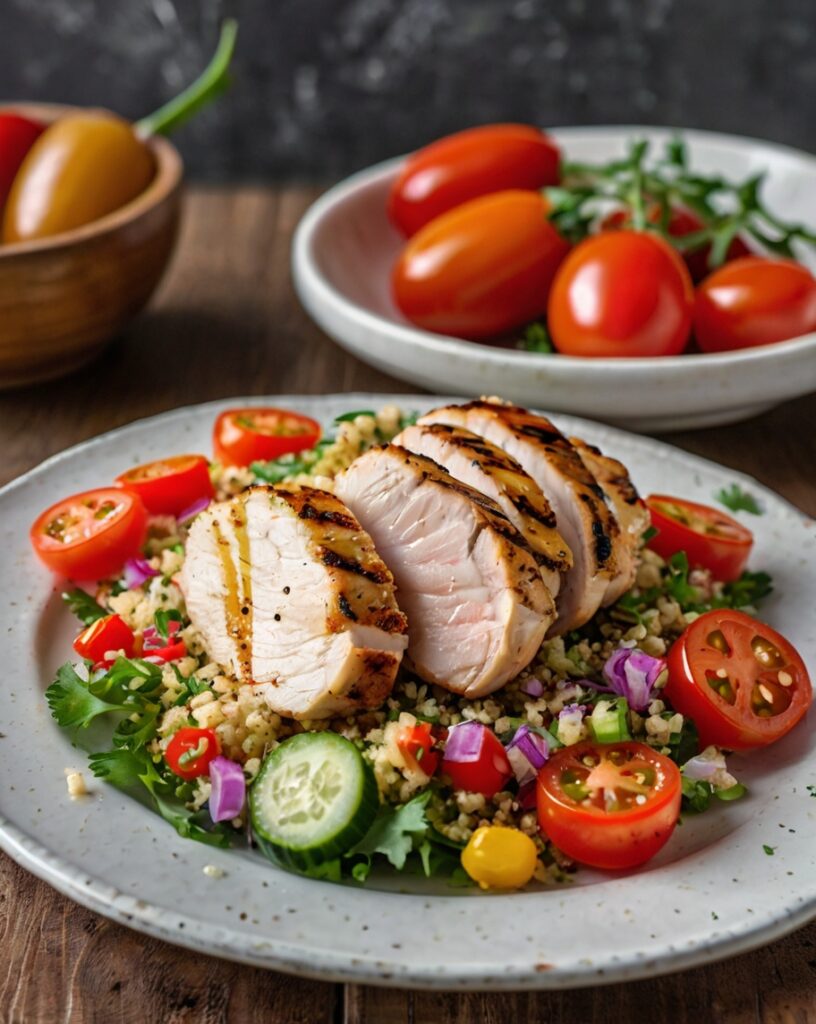 Quinoa Salad with Grilled Chicken